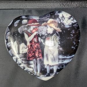 Kim Anderson Heart Shaped Trinket Box "Remember When Our Love Blossomed"